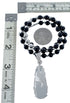 Sterling Silver Navajo Onyx Bead Necklace AX128217